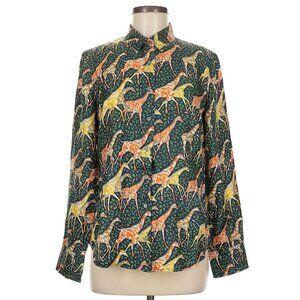 🦒 NWT J.Crew Collection Giraffe Silk Button Shirt